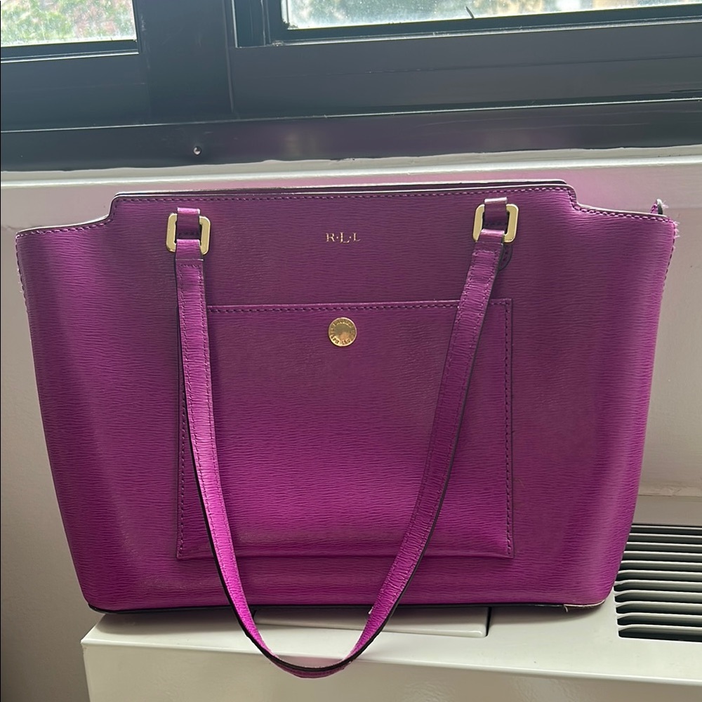 Lauren Ralph Lauren Purple Tote Bag